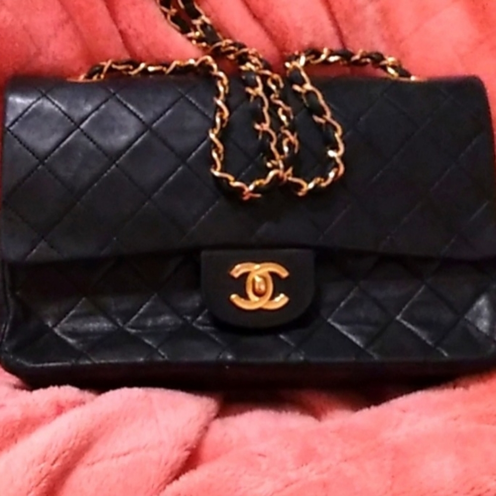 Chanel black flap bag